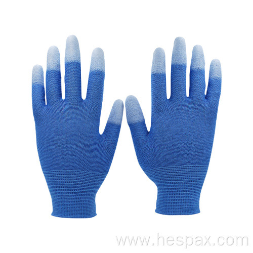 Hespax High Quality Nylon Work Gloves PU Electronical